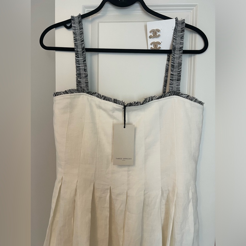 New Three Graces London 100% European Linen Dress UK size 10 - Picture 6 of 8